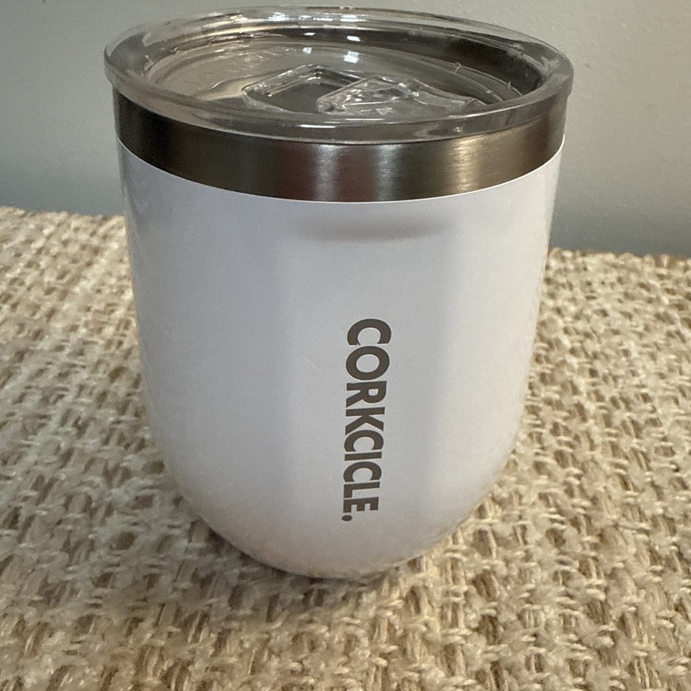 Corkcicle Classic Stemless Insulated Wine Tumbler Bright White New 12 Oz